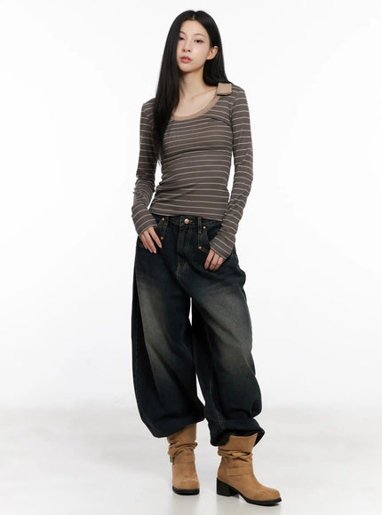 striped-contrast-long-sleeve-top-cs504