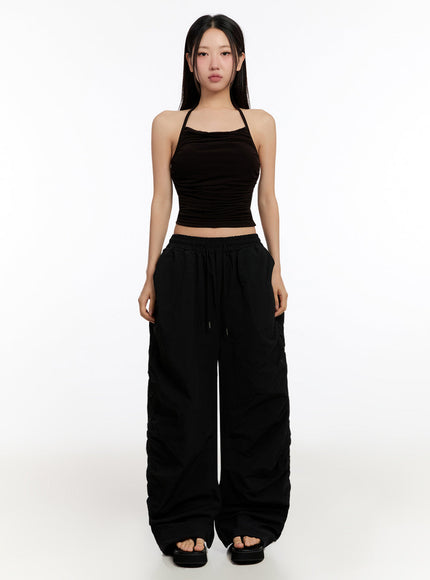adjustable-wide-leg-nylon-pants-iu509