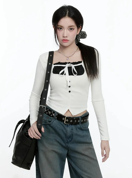 Double Chain Heart Pendant Necklace IO527