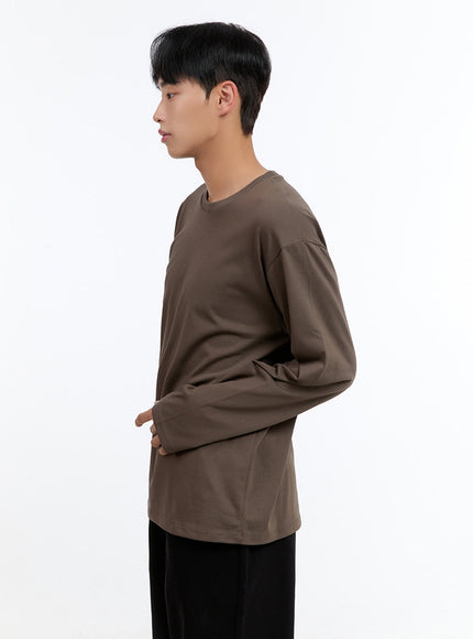 mens-basic-cotton-long-sleeve-t-shirt-brown-is412