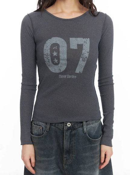 number-print-ribbed-long-sleeve-tee-cj501