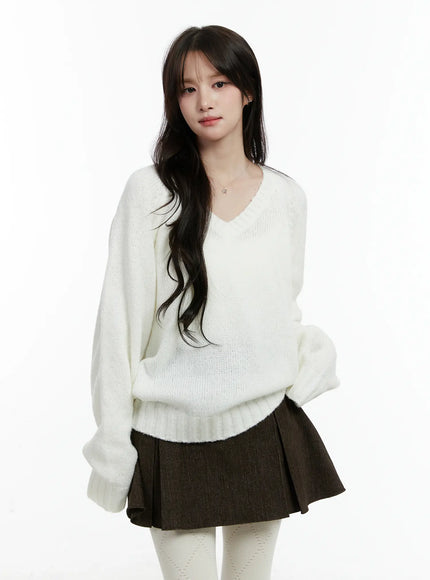 Oversized V-Neck Sweater CD523