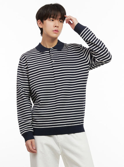mens-striped-long-sleeve-polo-ij517