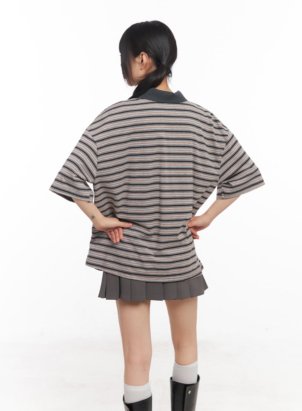 oversized-striped-short-sleeve-polo-shirt-cy514