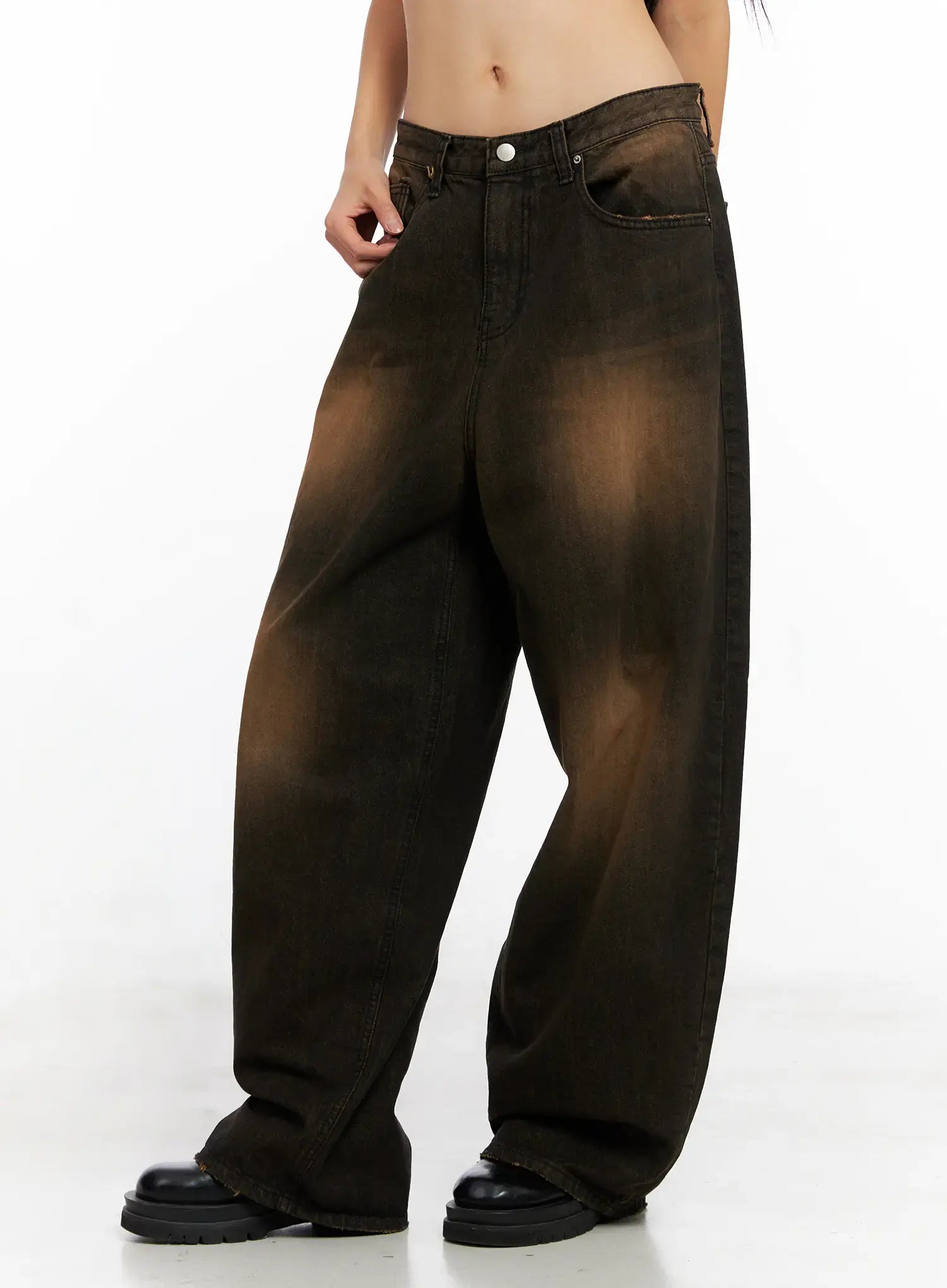 Analia Washed Wide-Leg Jeans CO529