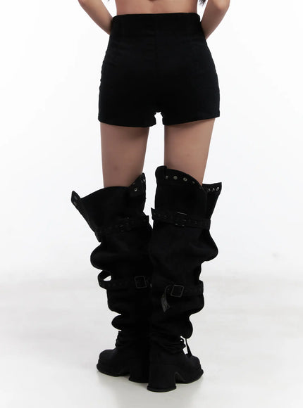 High-Waisted Corduroy Shorts CN528