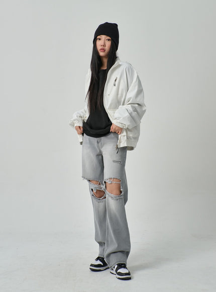 Oversized Zip-Up Jacket IF316