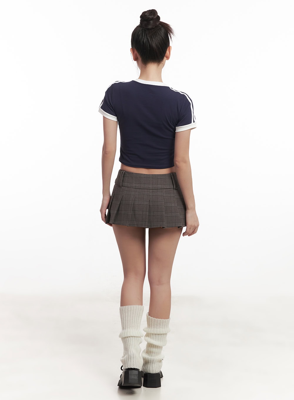 plaid-pleated-mini-skirt-cm528