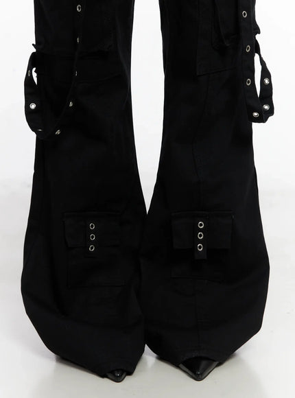 strap-utility-flare-trousers-co528