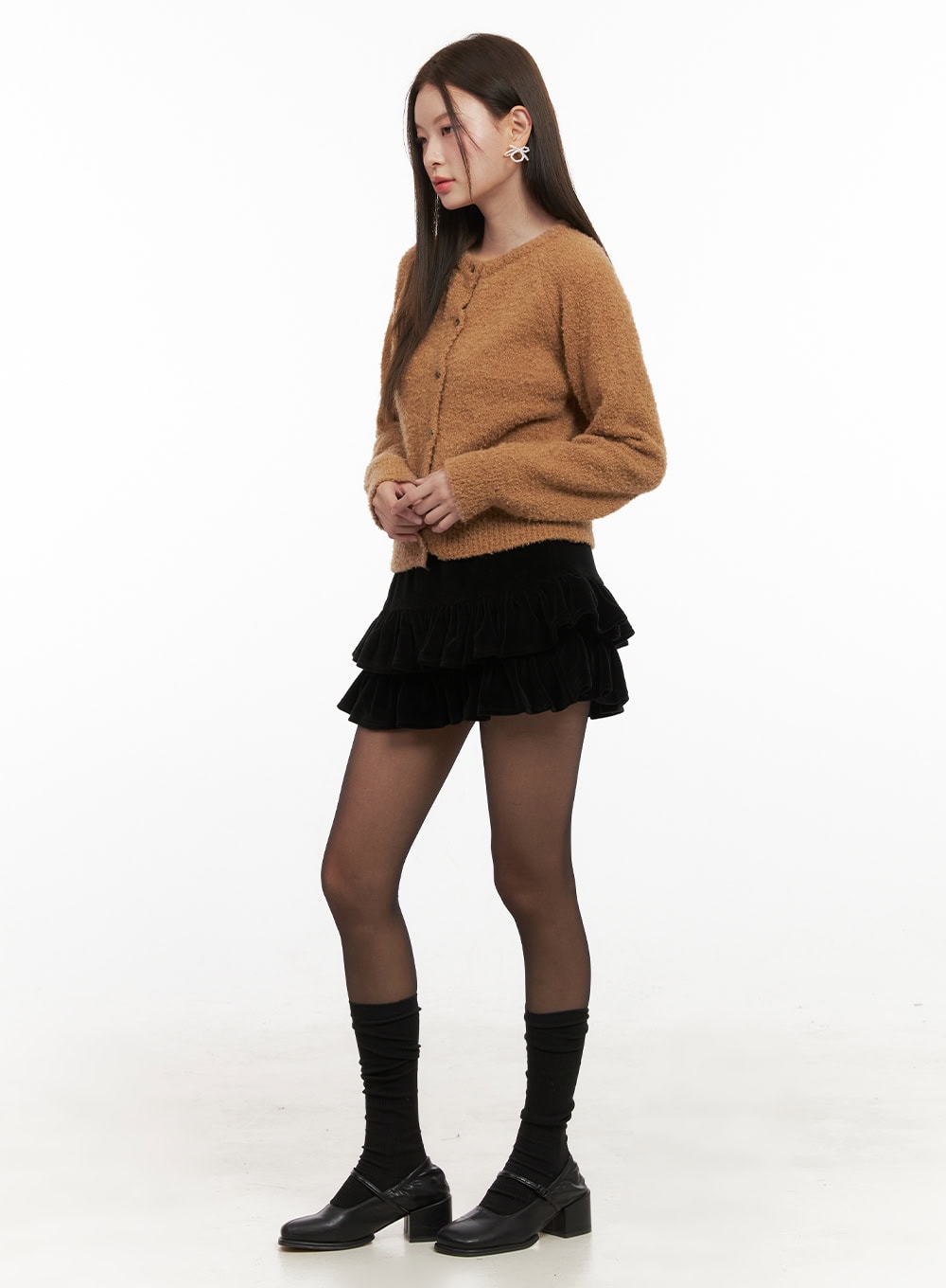 frill-velvet-mini-skirt-od412