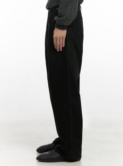 mens-pintuck-wide-leg-cotton-pants-black-id413