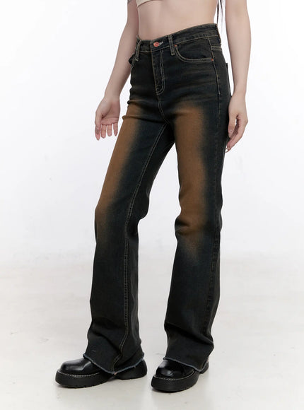 Dalia Vintage Washed Flare Jeans CO501