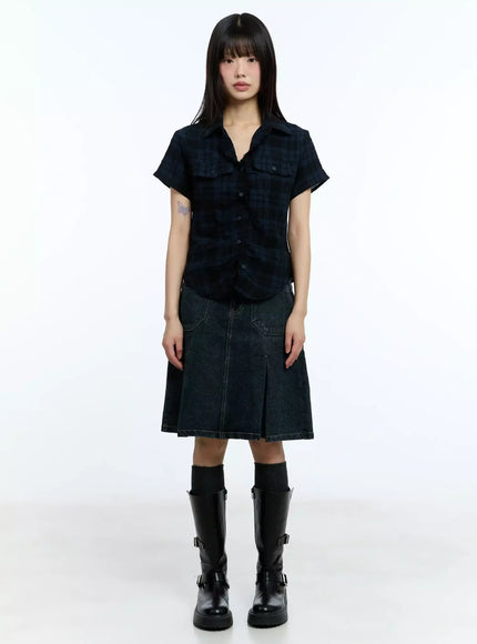 slim-fit-plaid-short-sleeve-shirt-iu523