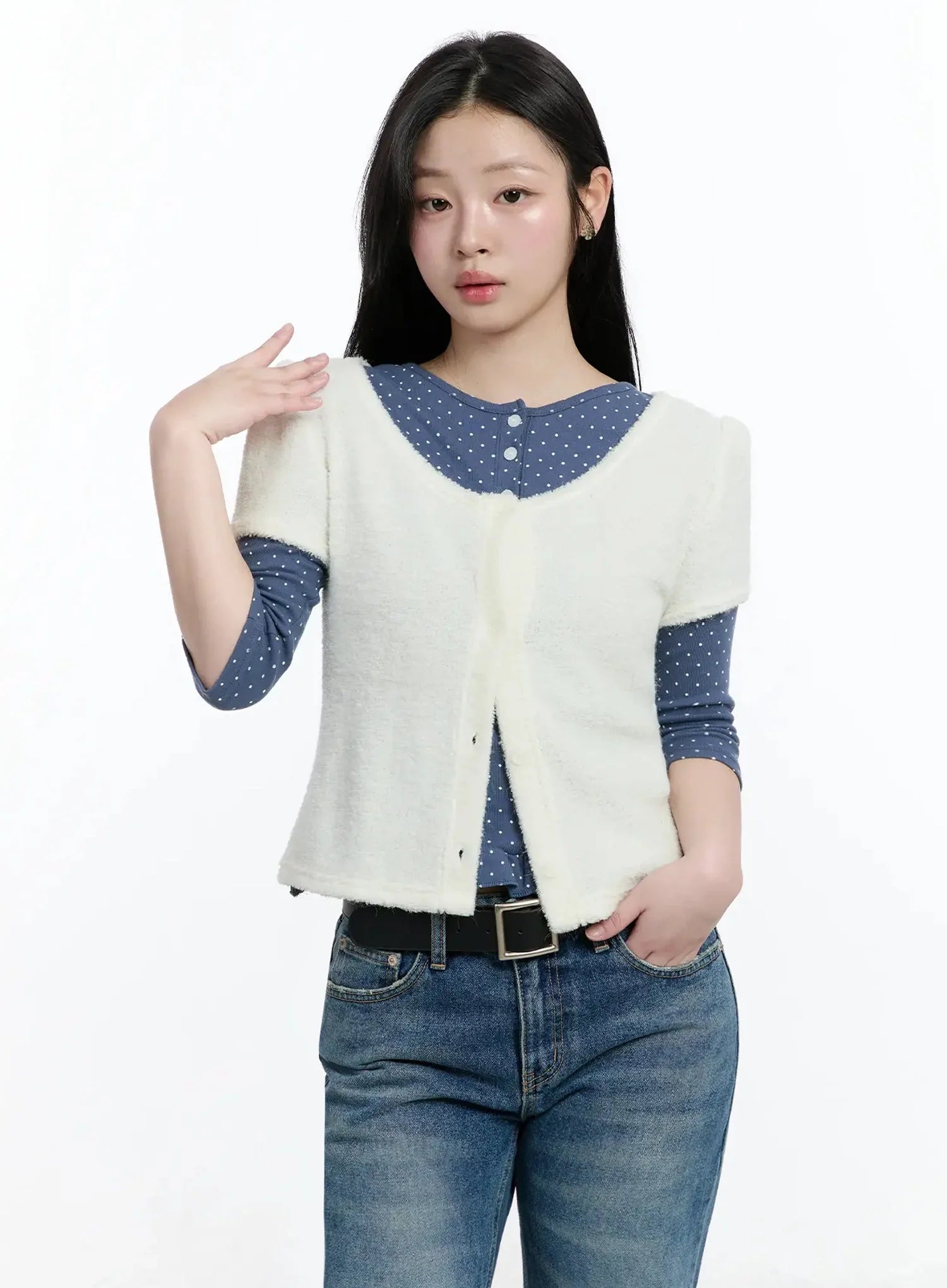 textured-knit-shoulder-puff-short-sleevecardigan-im513