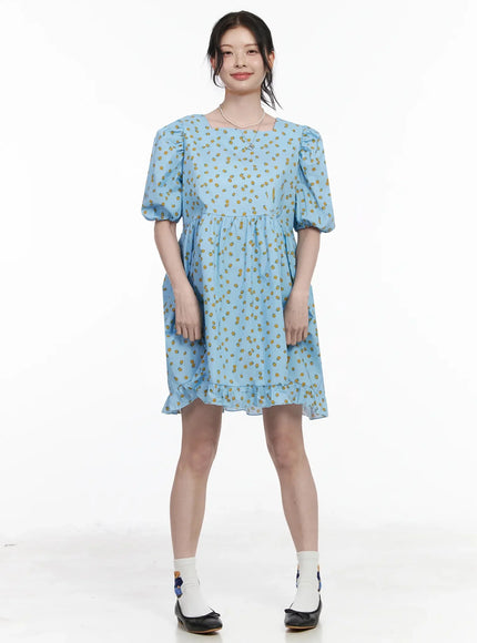 puff-sleeve-mini-dress-iy511