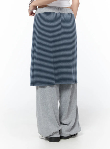 casual-striped-skirt-pants-cy529