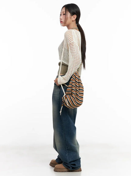 striped-drawstring-knit-backpack-cl522