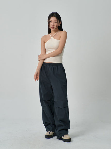 Drawstring Wide Track Pants IF314