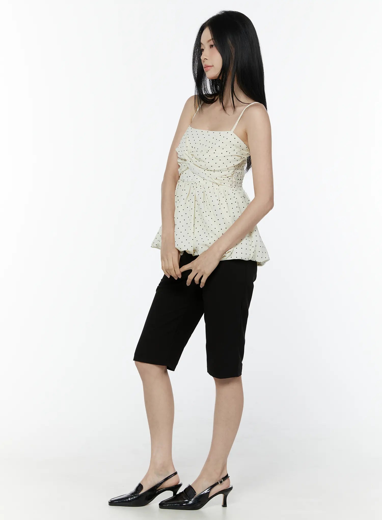 polka-dot-twist-detail-tank-top-iu505