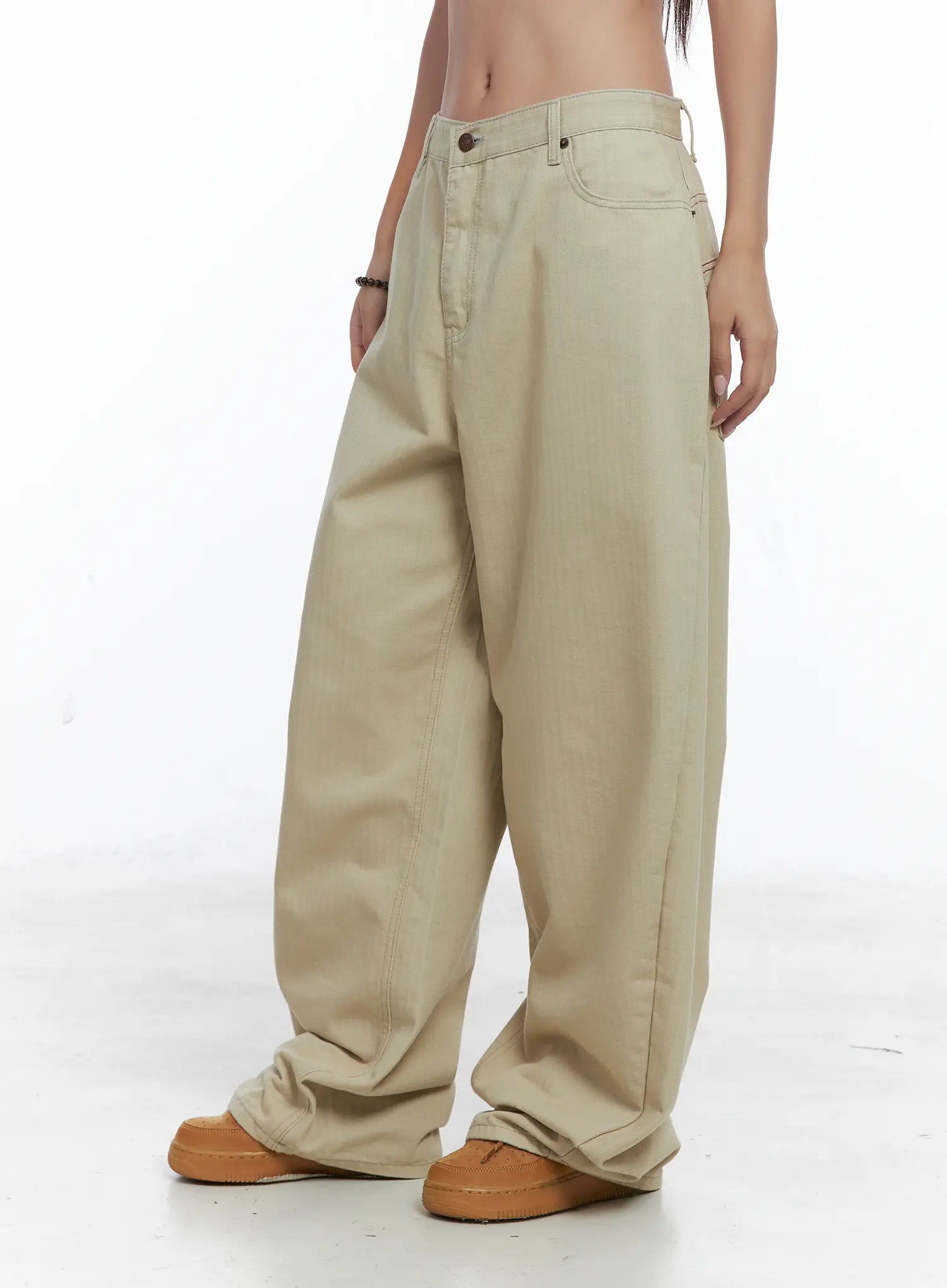 Summer Stitch Wide Cotton Pants CS503