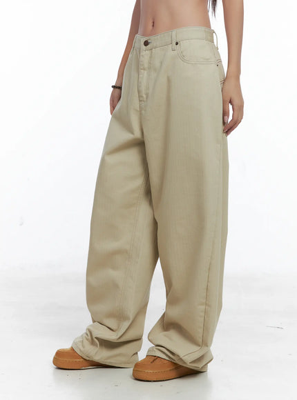 Summer Stitch Wide Cotton Pants CS503