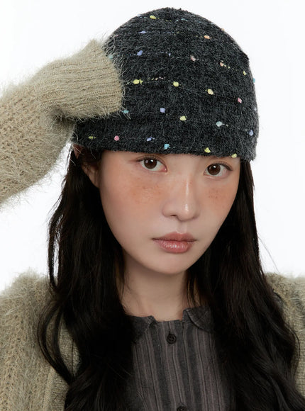 Vintage Dotted Knit Beanie CN517