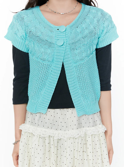short-sleeve-cable-knit-cardigan-cy515