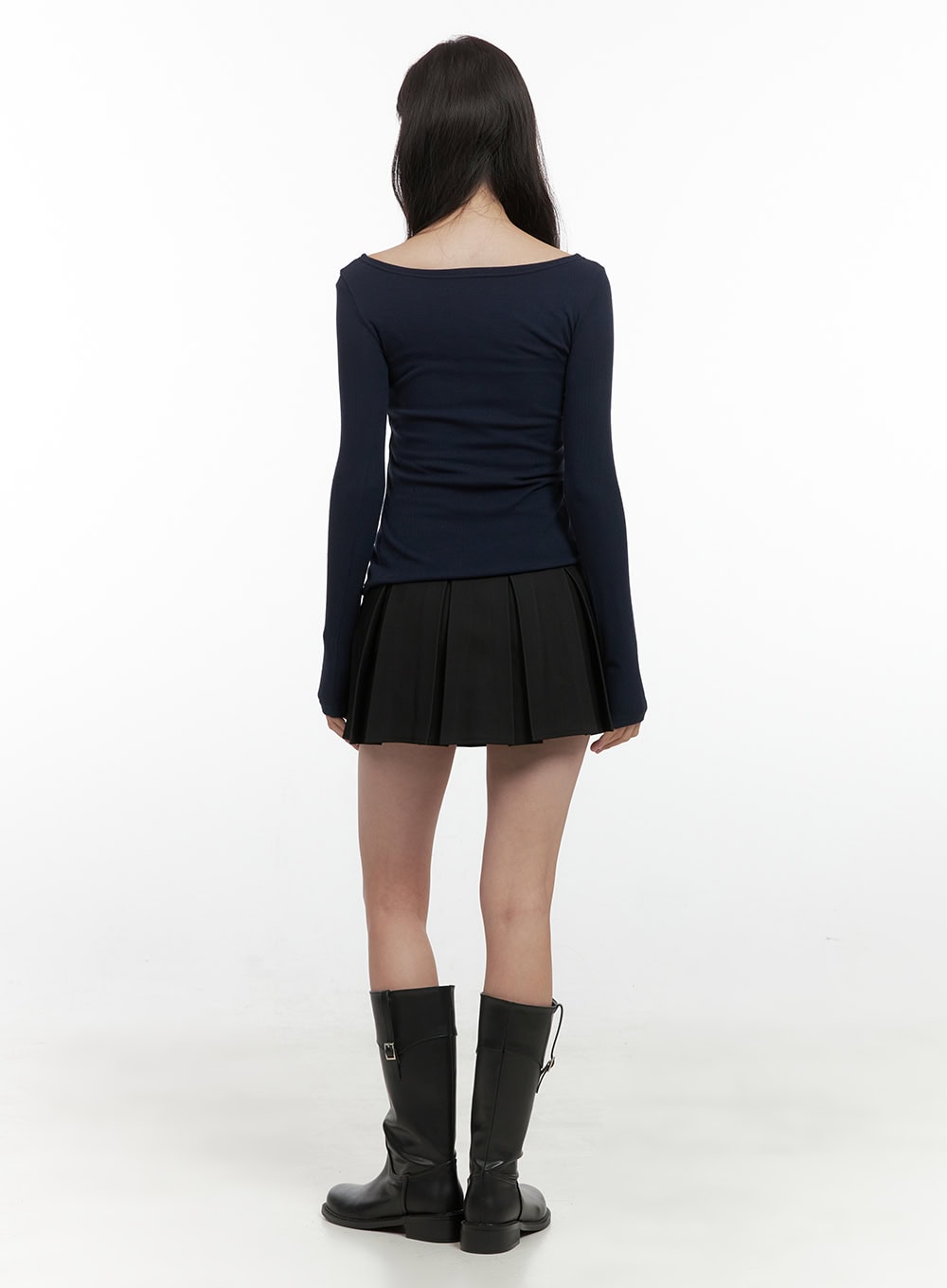 solid-pleated-mini-skirt-os423