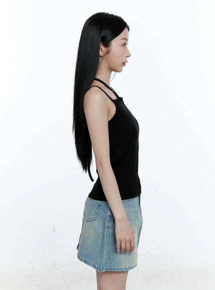 lace-trim-halter-tank-cg512