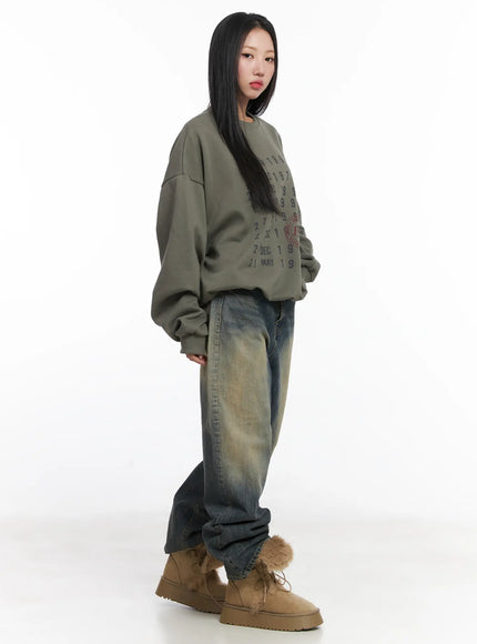 Wide Washed Jeans CS06