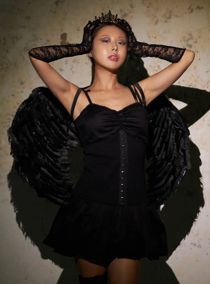 ribbon-strap-corset-mini-dress-cs522