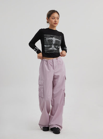 Pantalon Cargo Baggy à Cordon CF313