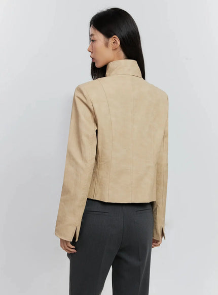 Biker Faux-Leather Jacket IS516