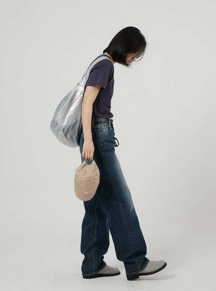 Sac bandoulière demi-lune en similicuir OF310