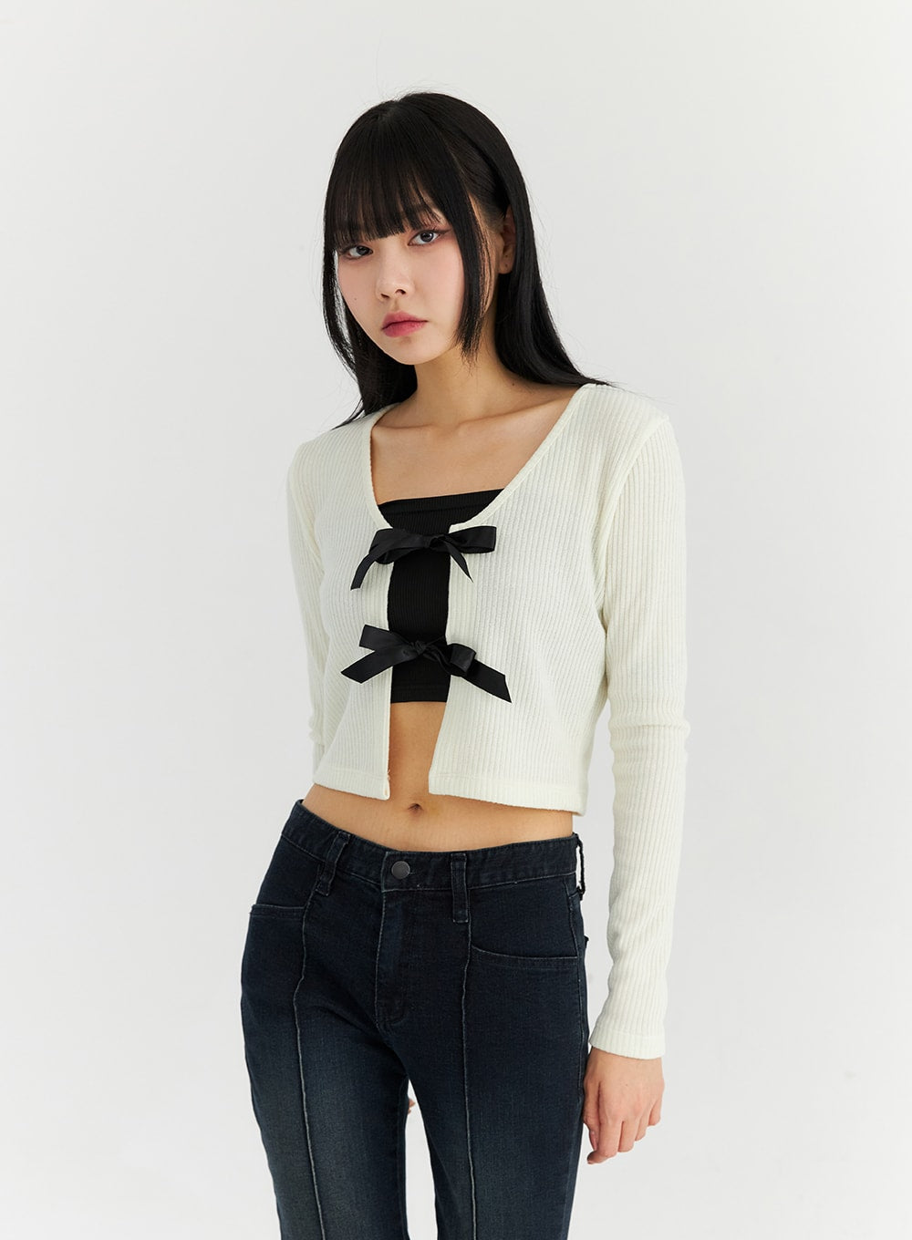 Tie clearance crop cardigan