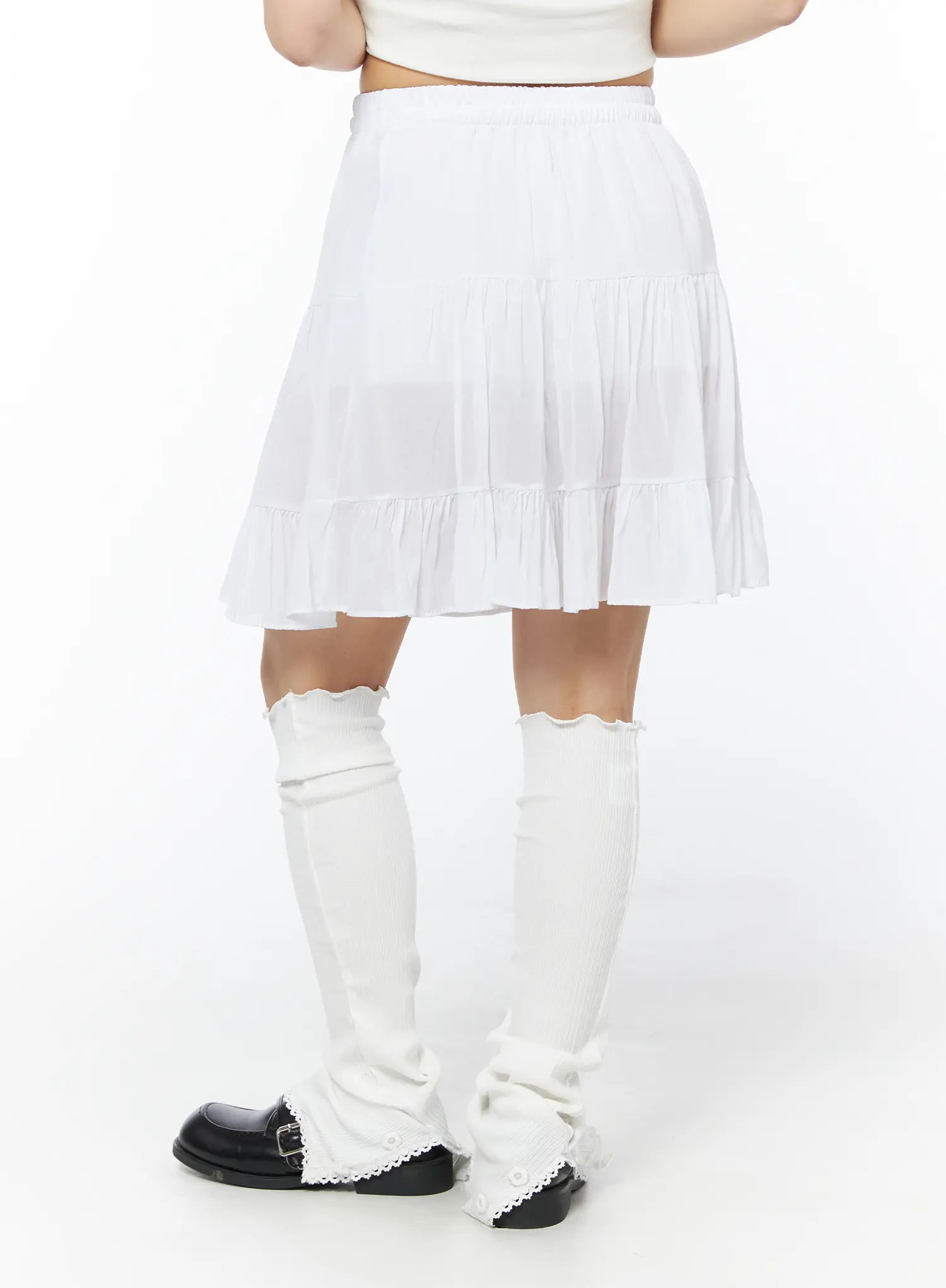 elastic-waist-tiered-midi-skirt-cy522