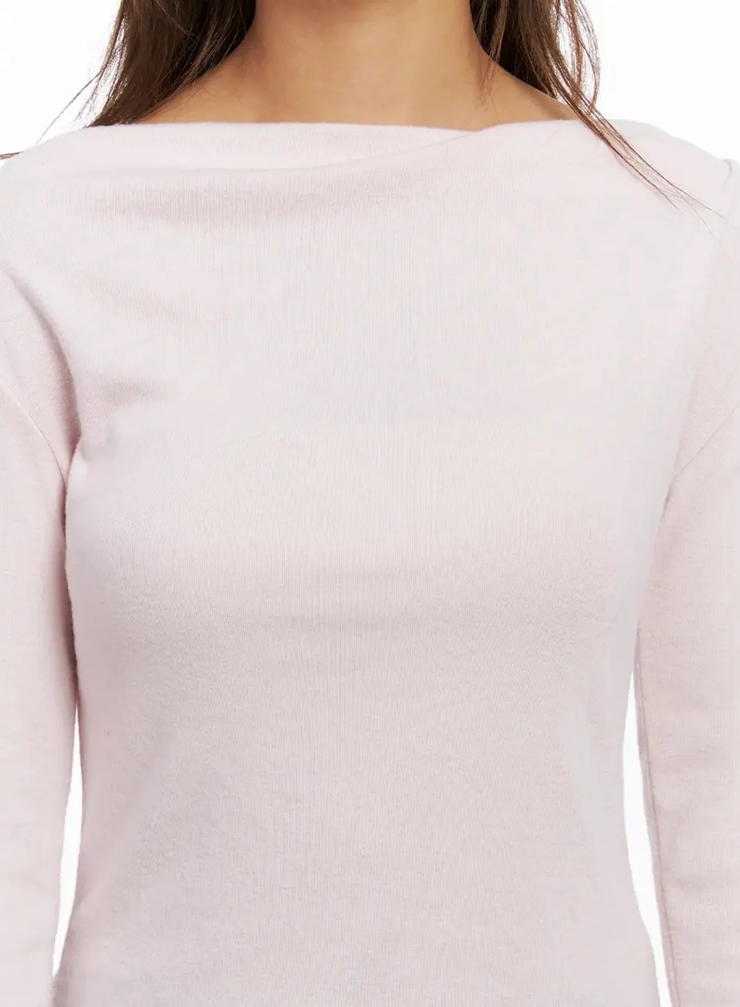 Shirred Boat Neck Top IN528