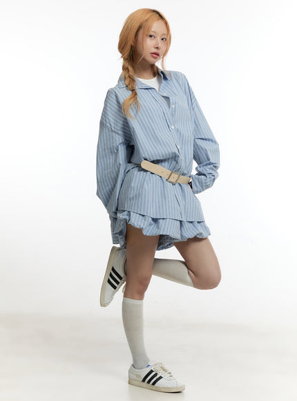 striped-buttoned-oversized-collared-shirt-cy505