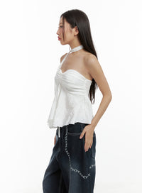 flare-shirred-tube-top-cl418