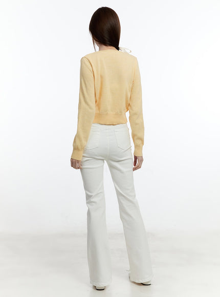 Slim-Fit High-Waisted Flared Trousers CM521