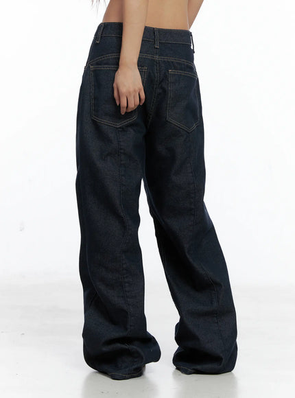 Giada Raw Indigo Wide-Leg Jeans CS505