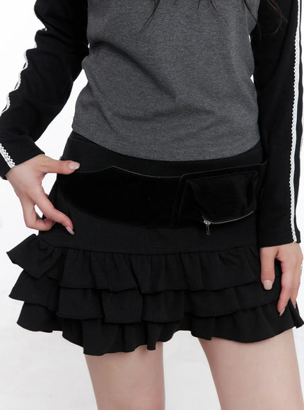 John Suede Pocketed Waist Belt CS529