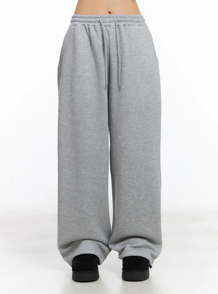 Graphic Print Fleece Sweatpants CD505