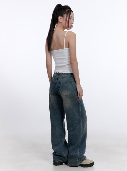 Juliana Washed Wide-Leg Jeans CJ509