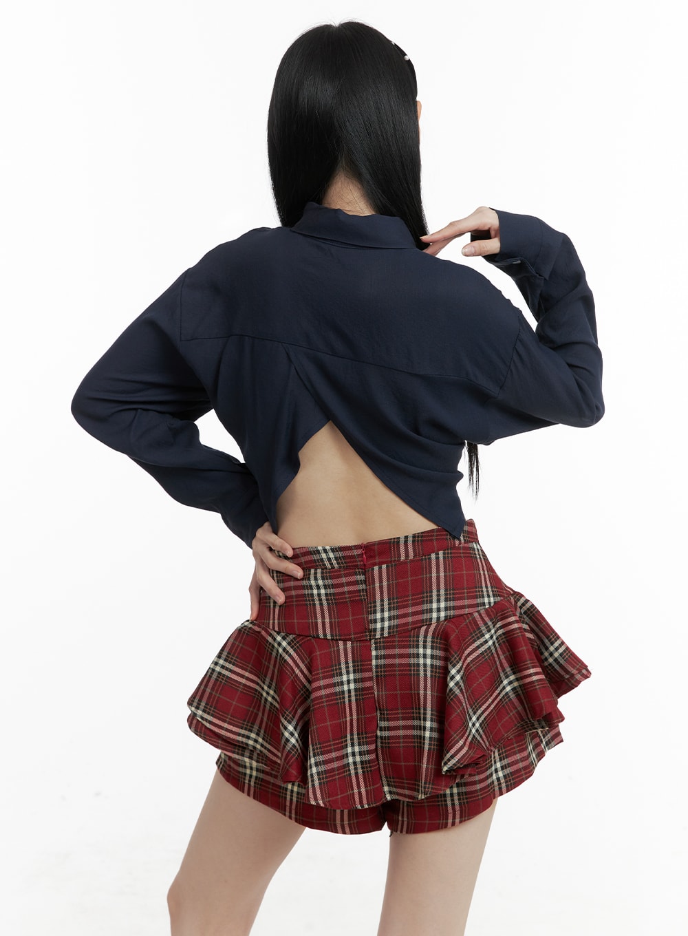 buttoned-collar-cropped-blouse-om426