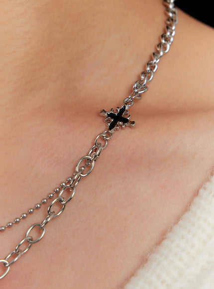 cross-charm-dual-chain-necklace-io527