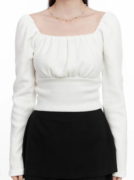 square-neck-shirred-long-sleeve-top-cn504