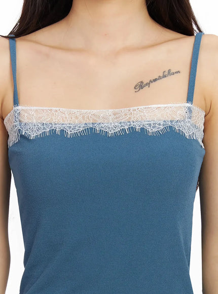 Elegant Lace Detail Cami Top IA508