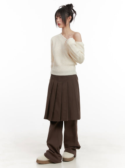 One-Shoulder Wool Blend Sweater CJ506