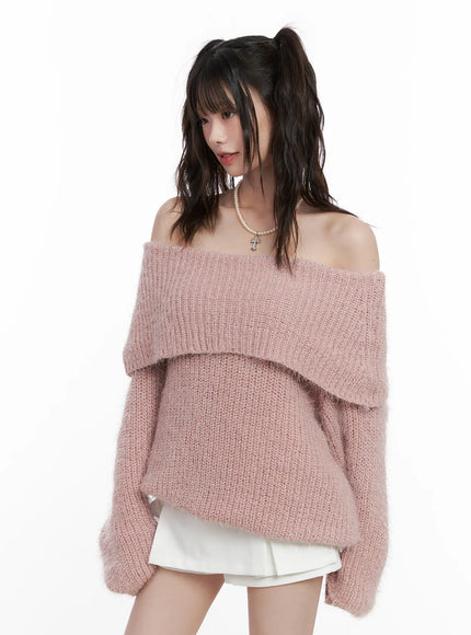oversized-off-shoulder-fuzzy-knit-sweater-cn510